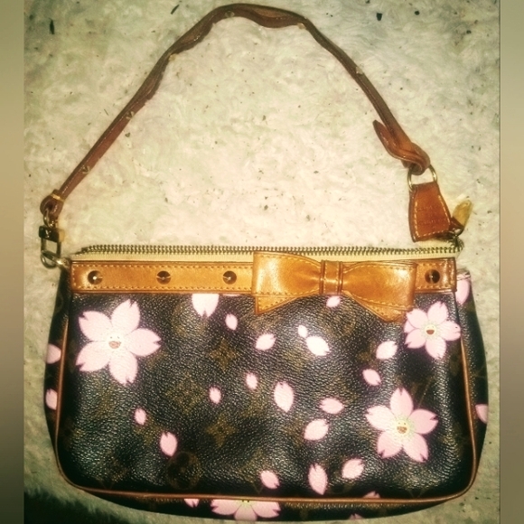 Louis Vuitton x Takashi Murakami Monogram Cherry Blossom Pochette Accessoires - Picture 2 of 13